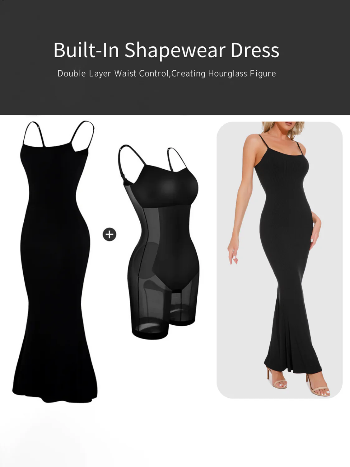 Built-In Shapewear Sleeveless Maxi Dress - Image 4