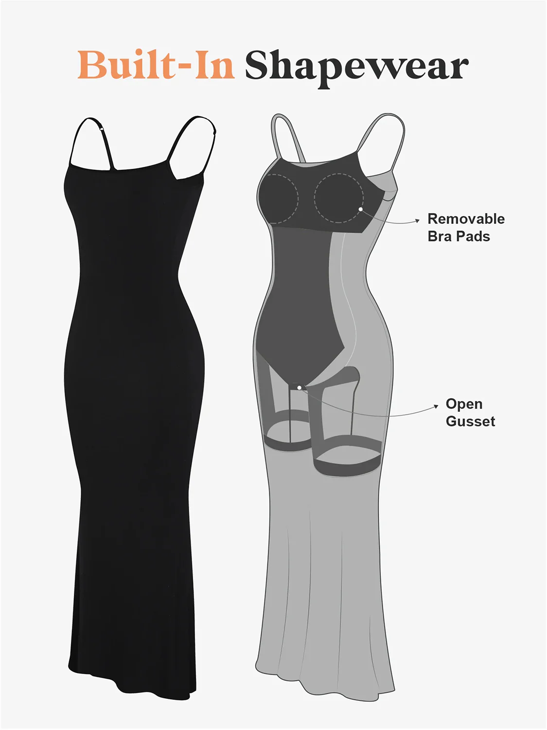 Built-In Shapewear Sleeveless Maxi Dress - Image 5