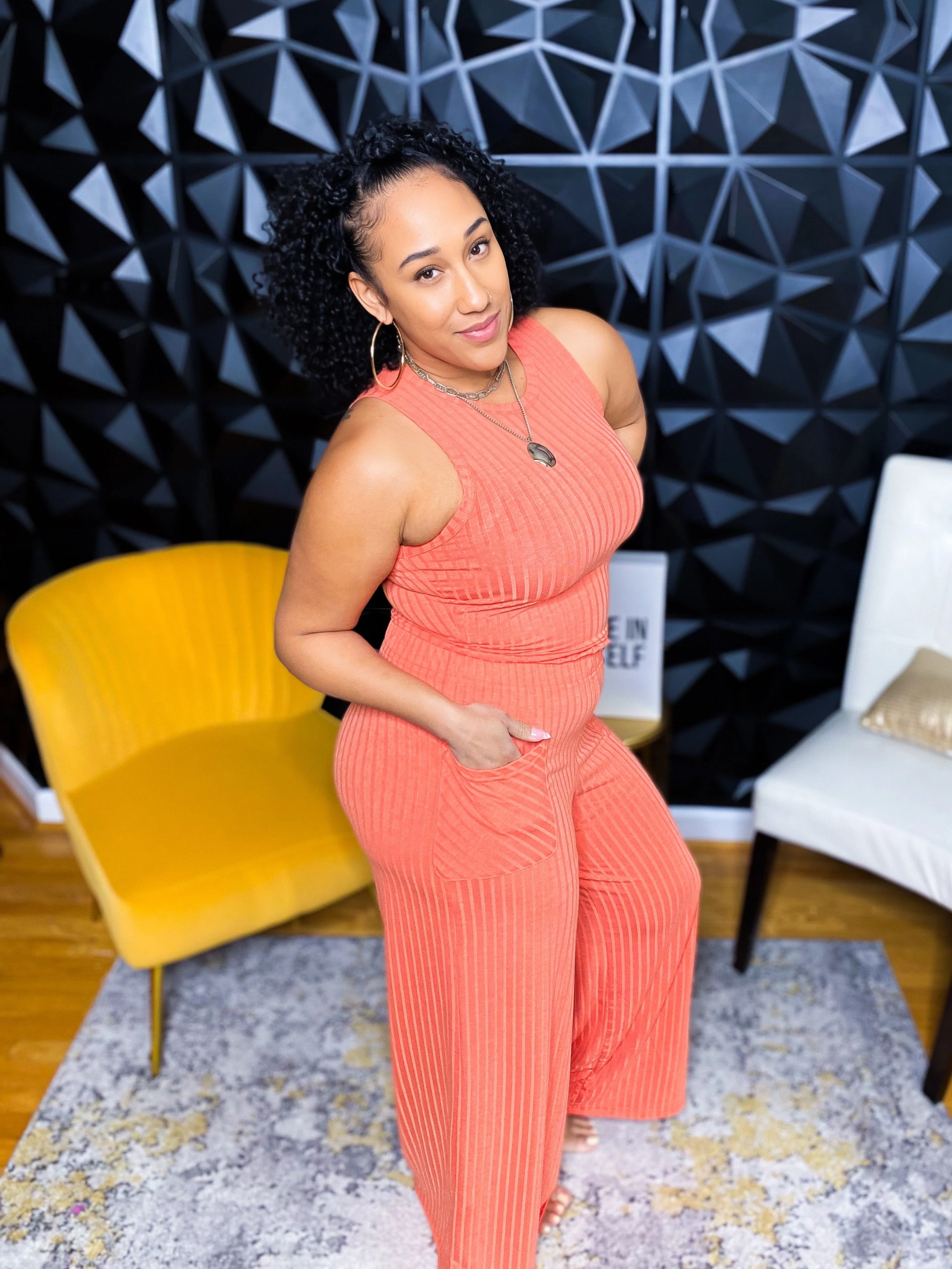 Ultimate Ribbed Stretch Wide Leg Pants Set - Image 3