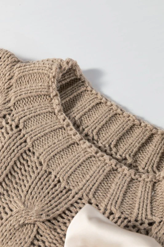 Cable Knit Satin Bowknot SPRING Sweater - Image 23