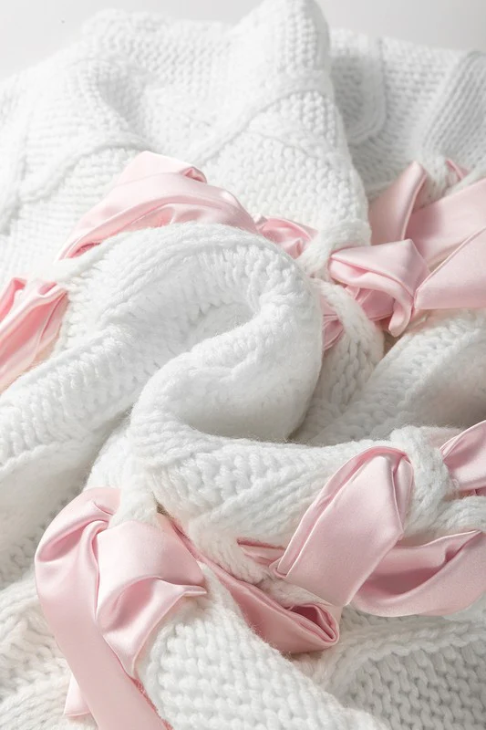 Cable Knit Satin Bowknot SPRING Sweater - Image 25