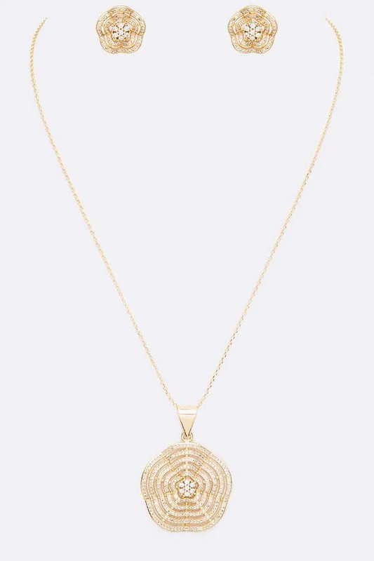 Wavy Pendant Necklace Set - Image 3