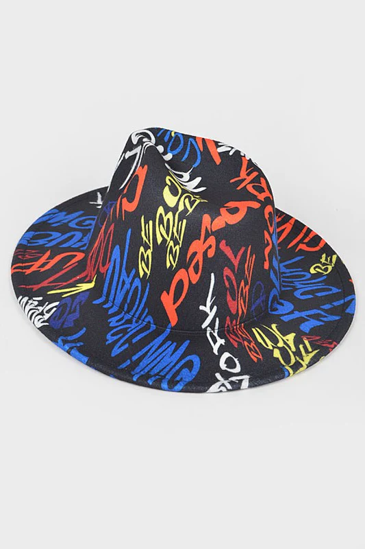 Graffiti Felt Blend Fedora - Image 5