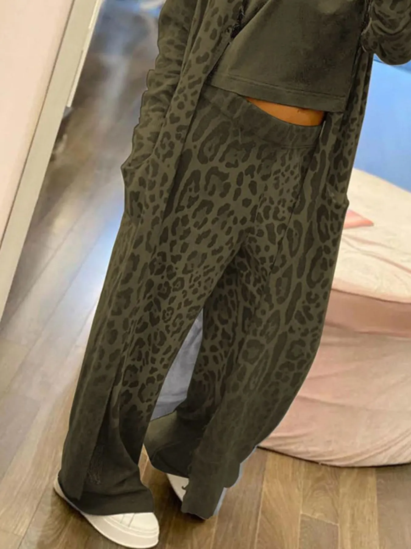 Leopard Cardigan and Pants Set - Image 7