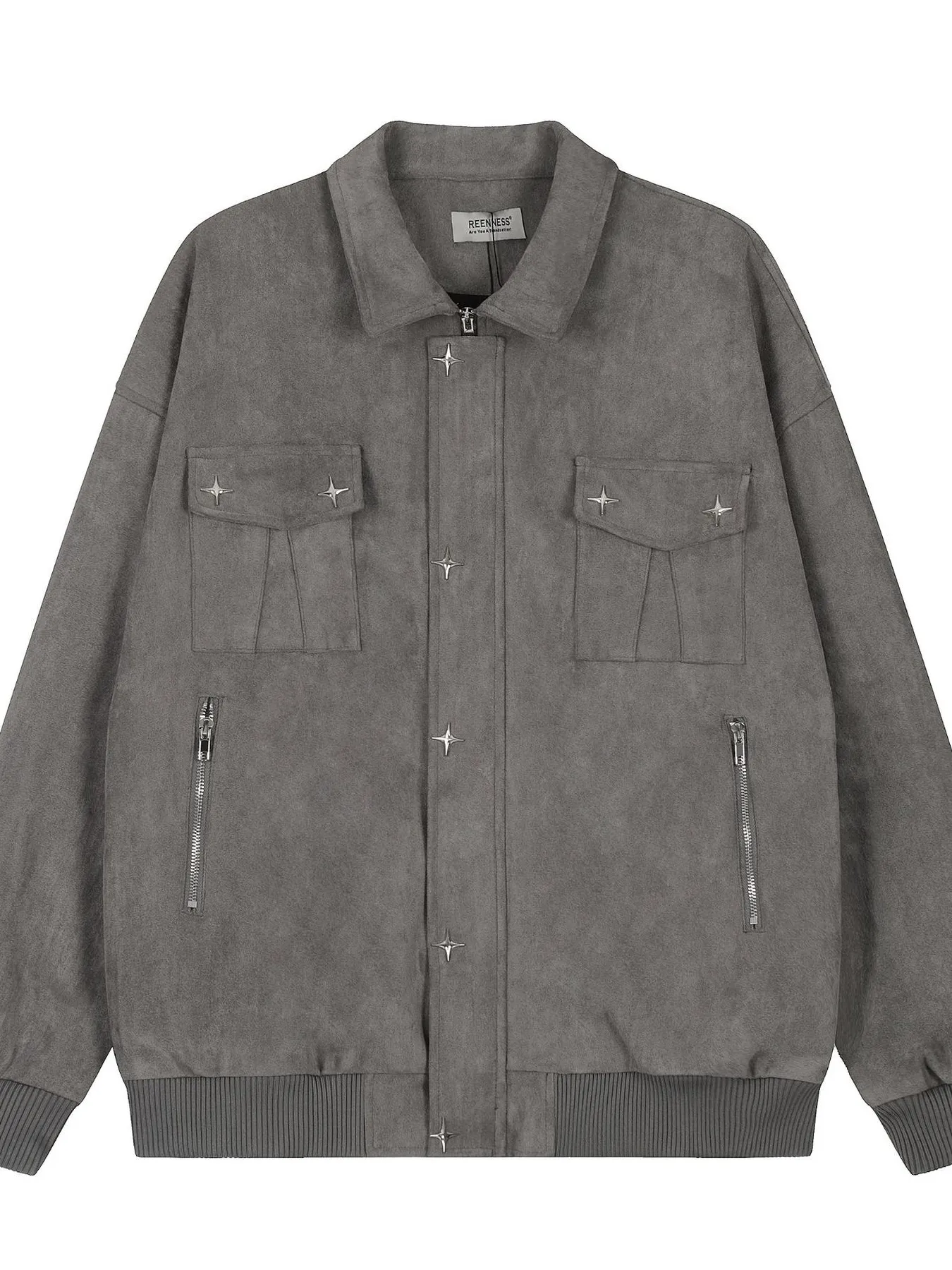 Men's Collared Neck Long Sleeve Jacket - Image 3