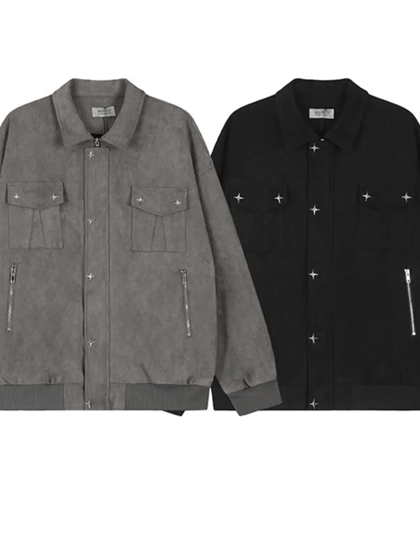 Men's Collared Neck Long Sleeve Jacket - Image 9