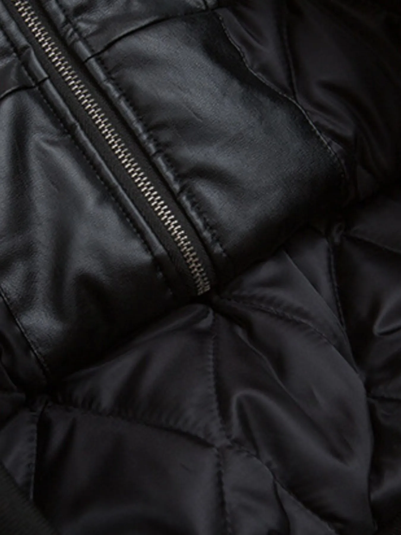 Men's Faux Fur Hooded Contrast Bomber Jacket - Image 6