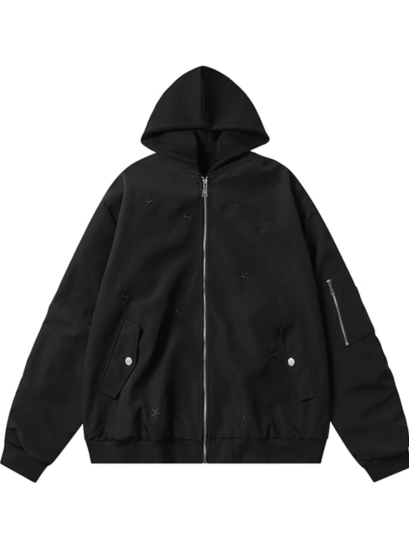 Men's Star Zip Up Hooded Jacket - Image 11