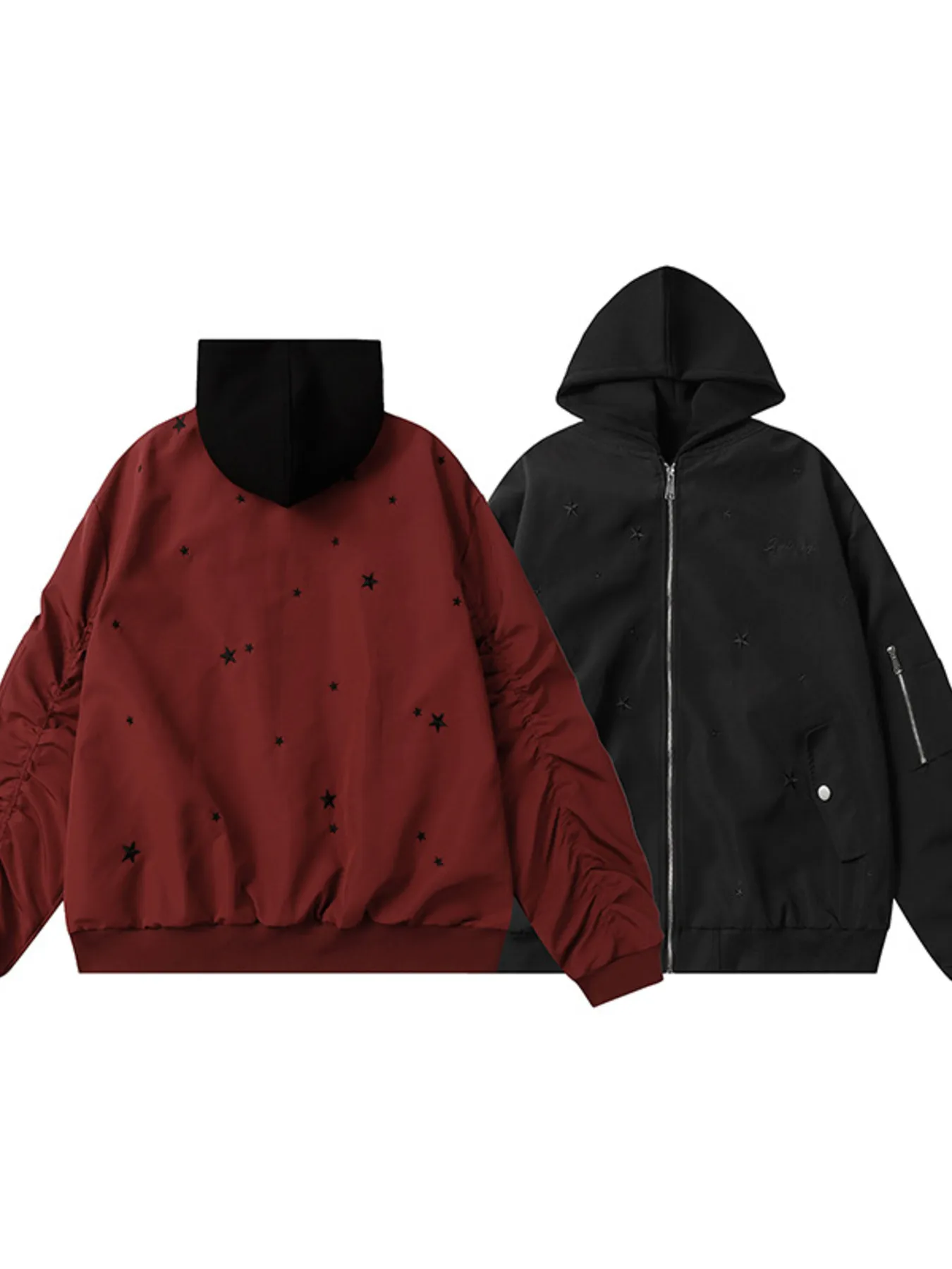 Men's Star Zip Up Hooded Jacket - Image 13