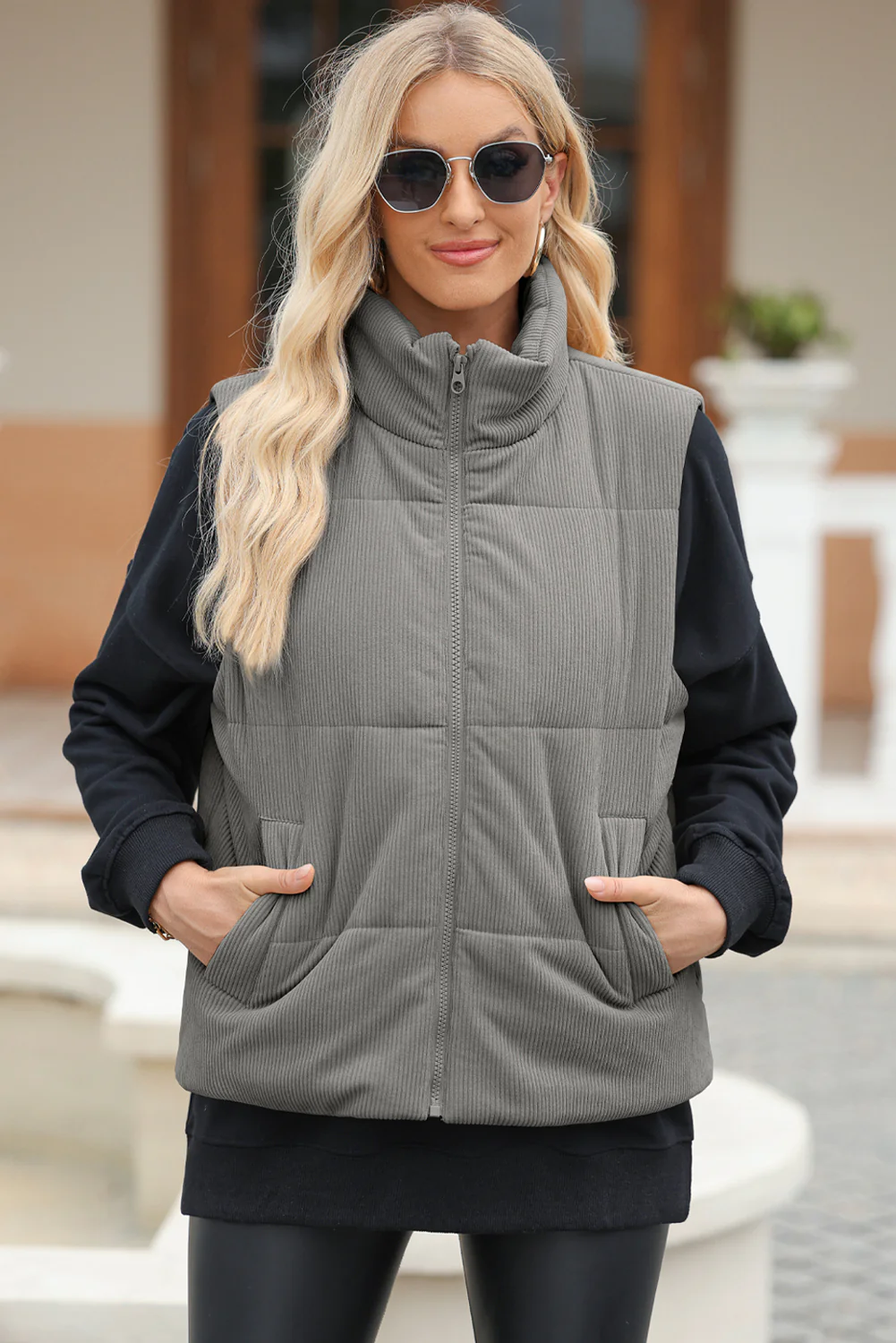 Corduroy Puffer Vest(Multiple Colors) - Image 9