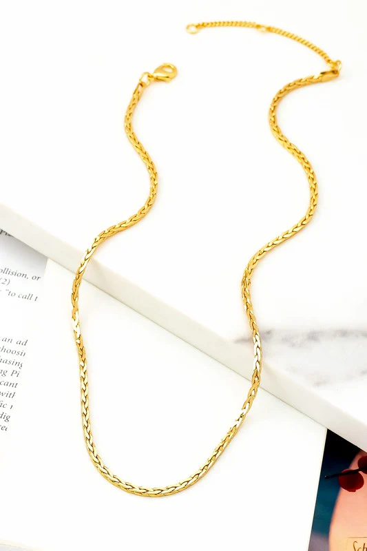 Real gold dipped braided chain necklace - Image 4