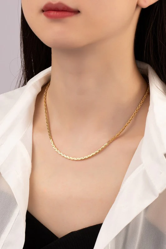 Real gold dipped braided chain necklace - Image 7