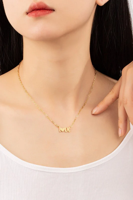 Real gold dipped love pendant necklace - Image 6