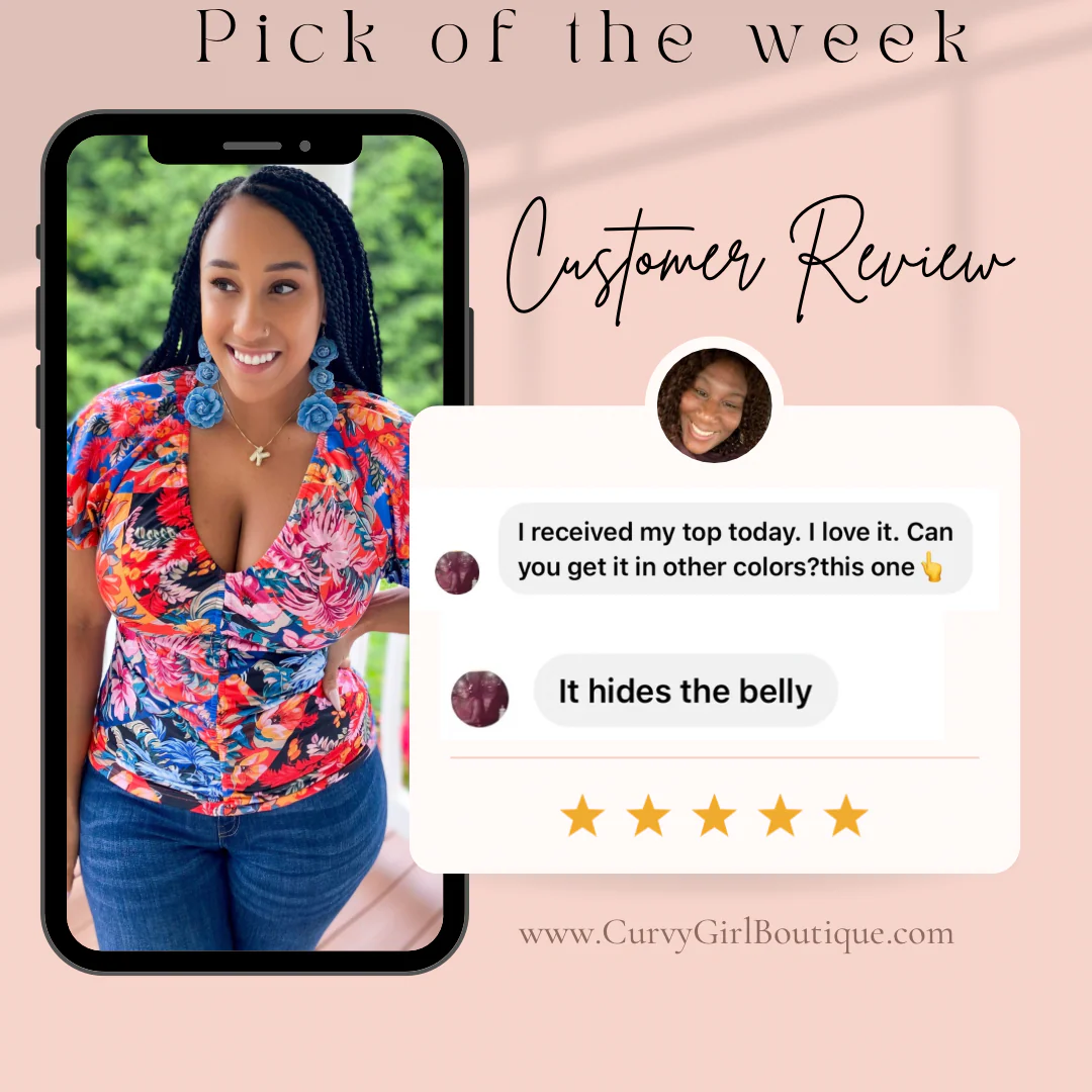 Vibrant Print Ruched Top - Image 5