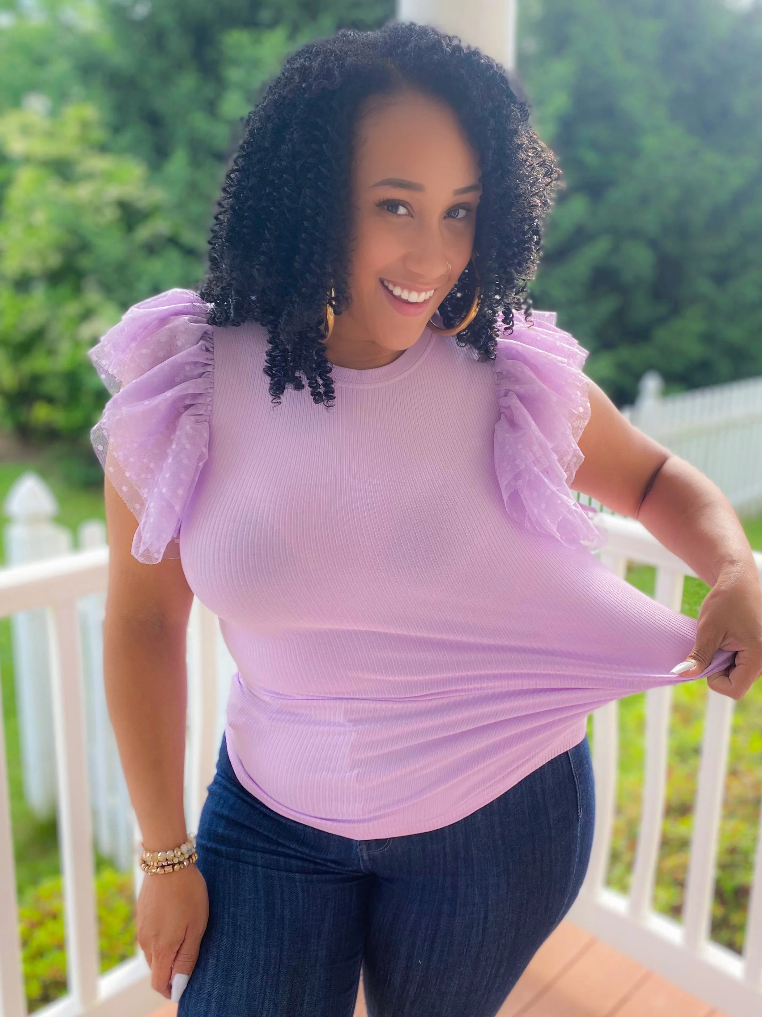 Tulle Sleeve Top - Image 3