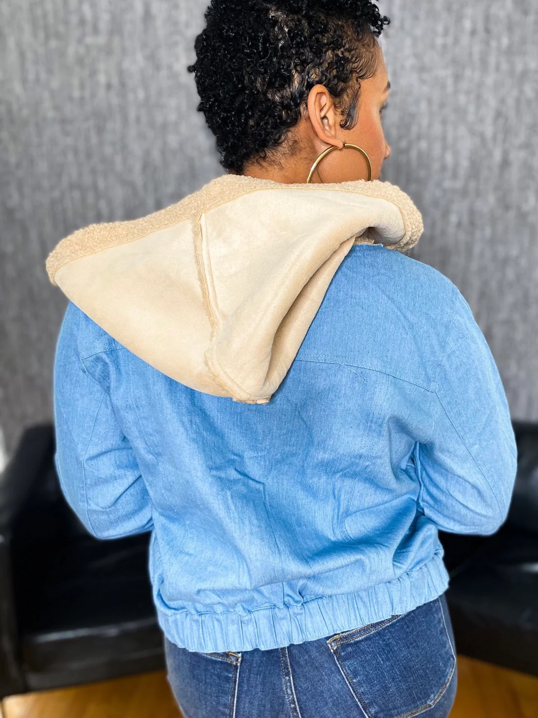 Sherpa Soft Denim Jacket - Image 3