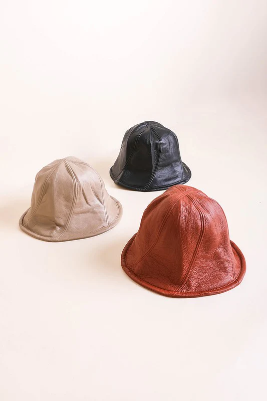 Vegan Leather Bucket Hat - Image 11